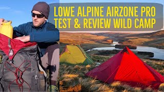 Lowe Alpine AirZone Pro 35:45 Rucksack Test & Review Wild Camp (Plus the Rab Geon Pull-on)