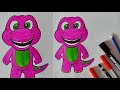 How To Draw Barney Barney And Friends Battuarts