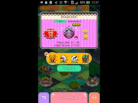 Pokemon Shuffle - EX21-Genesect