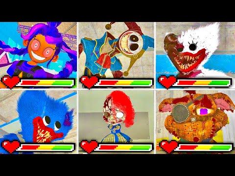 Poppy Playtime Chapter 5: All BOSSES & DEATH SCENES in FULL BRIGHT MODE with Healthbars + Jumpscares