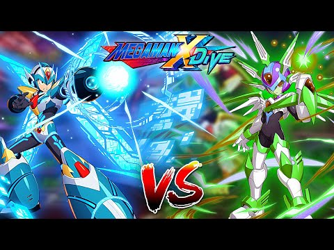 DiVE Armor X Vs Copy X - Guild Boss | Mega Man X DiVE (Mobile Controls PvE)
