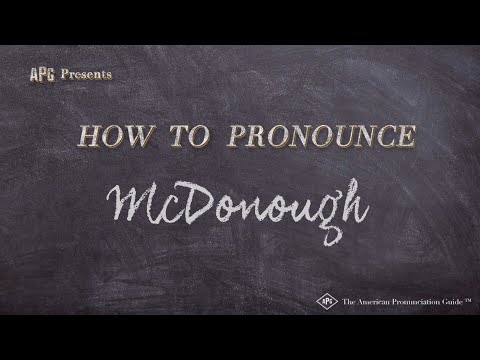 How to Pronounce McDonough (Real Life Examples!)