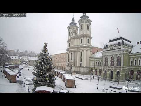 Intenzív havazás Egerben, 2018. január 5.