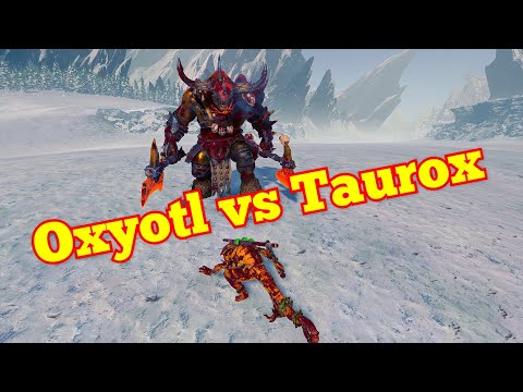 Oxyotl vs Taurox. The Silence vs The Fury DLC. Total War Warhammer 2.