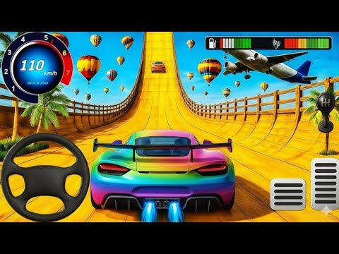 Mega Ramp Monster Car Racing 3D - Extreme Car Stunts - Android Gameplay