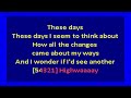 Nico  - These Days (karaoke)
