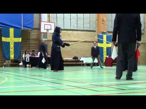 Kendo SM 2014 - Lag, Semifinal - FSKA (röd) mot Uppsala (vit)