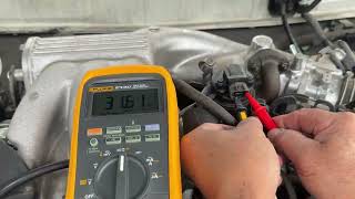 20260426 1997 Toyota Avalon P1410 EGR valve position sensor voltage measurement left, and right