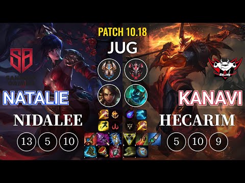 SB Natalie Nidalee vs JDG Kanavi Hecarim Jungle - KR Patch 10.18