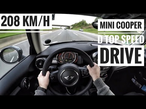 Mini Cooper D (2017) | POV Drive on German Autobahn - Top Speed Drive