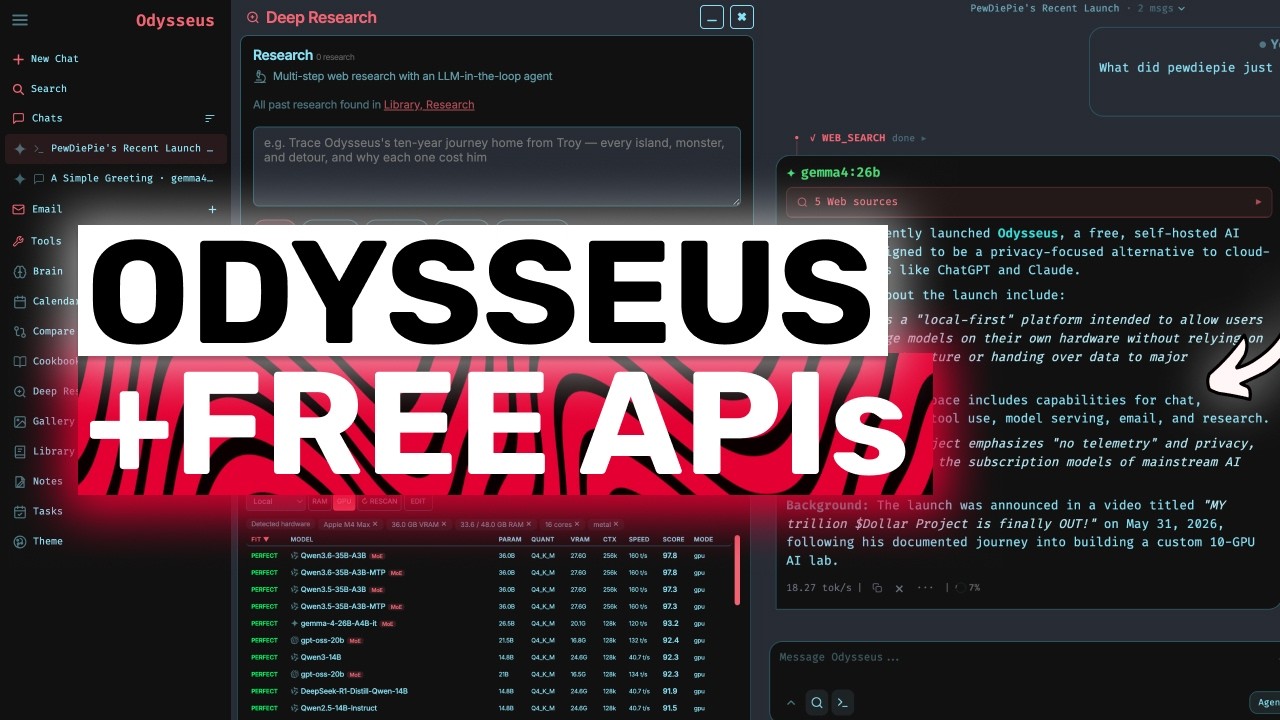Odysseus + Gemma-4 26B & FREE APIs: RIP Hermes & OpenClaw! THIS IS CRAZY!