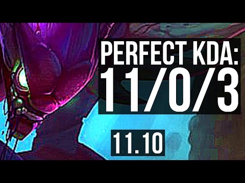 KHA'ZIX vs RUMBLE (JUNGLE) | 11/0/3, 2.3M mastery, Legendary, 500+ games | KR Diamond | v11.10