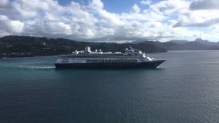 preview picture of video 'MS Amsterdam leaving St. Lucia'