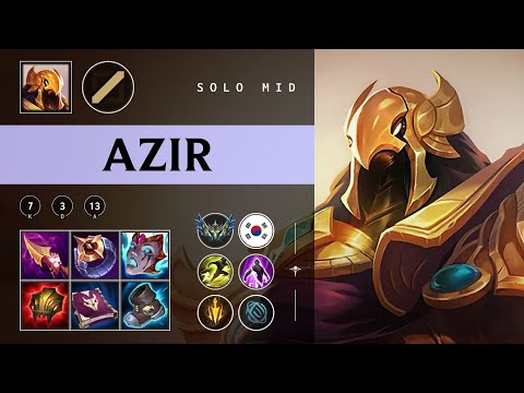 Azir Mid vs Syndra - KR Challenger Patch 25.22