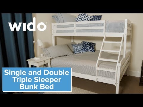 Wido Triple Wooden Bunk Bed Frame Product Video (BED4)
