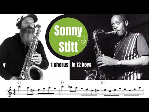 Sonny Stitt  (1 chorus of solo in 12 keys)  (Lick of The Week :)