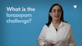 What is the lorazepam challenge in catatonia?