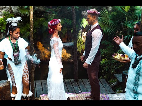 Schamanische Hochzeit im Regenwald von México