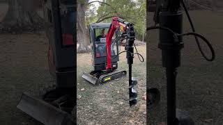 Download lagu Mini excavator with auger attachment #excavator #madeinchina #letsdigin #halloween #wicked mp3