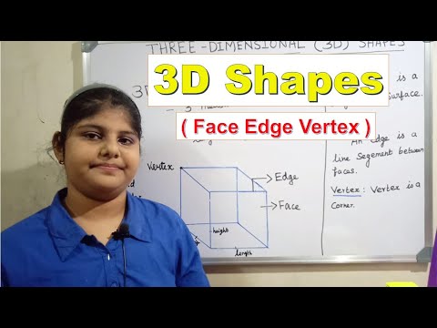 3D shapes - Three dimensional shapes - faces edges vertices of 3D shapes