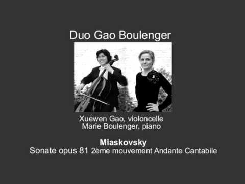 Miaskovsky Sonate opus 81 Andante Cantabile (2ème mouv)