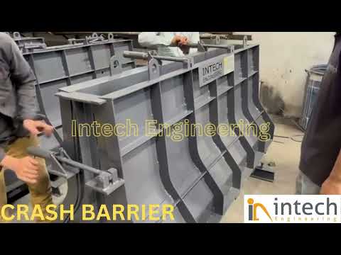 Crash Barrier-road divider construction For MS Mould D-shuttering Closing Process Intech Engineering