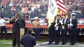 Dallas Cowboys National Anthem Freddie Jones October 6, 2013