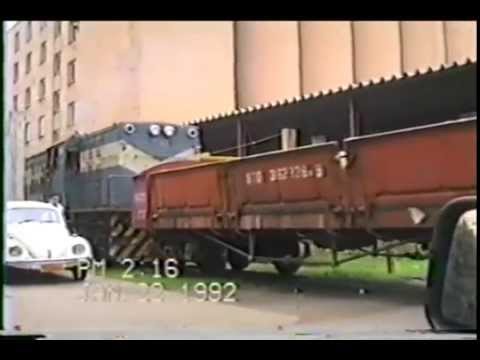 Trem circulando pela Vila Anastácio em 1992