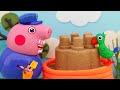 Peppa Pig S Friends Parrot Polly Sandcastle Playground Chocolate House Peppa Pig Animation 4K