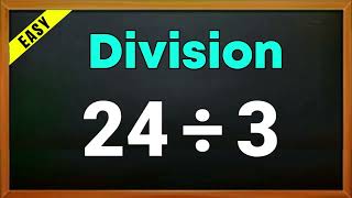 24 ÷ 3 =  | 24 divided by 3 | 24/3