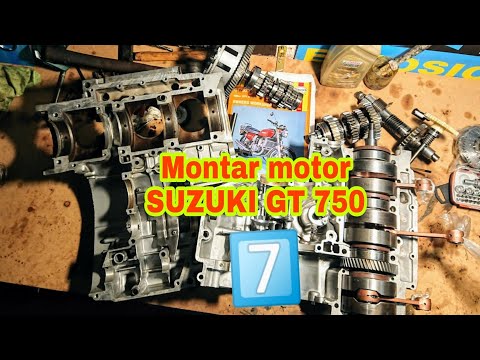 Suzuki GT 750 Clean engine block, cover leak and present crankshaft