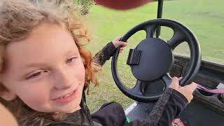 Teaching the kids how to drive a golf cart! HELP!!!