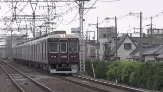 preview picture of video '【阪急電鉄】7300系7323F%特急河原町行@総持寺('13/04)'