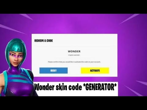 FREE Wonder skin code *GENERATOR*