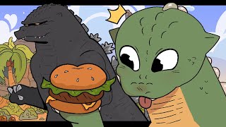 Download lagu Godzilla Jr. Makes A Burger [Godzilla Animation] mp3