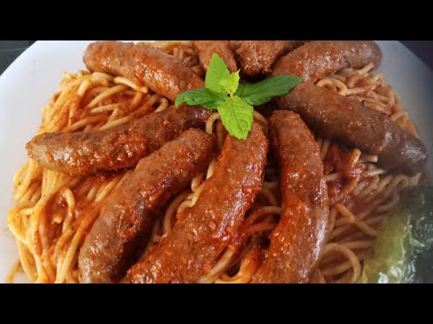 مقرونة بالمرقاز (Pasta with Merguez Sausage)