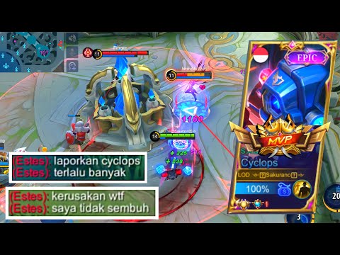 14 KILLS NO DEATH ! | CYCLOPS 91% WIN RATE | BAWA SELURUH TIM |  BUILD CYCLOPS TERSAKIT 2022