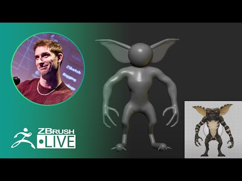 Block Out a New Character in ZBrush #withme - Pixologic Paul Gaboury - Part 1