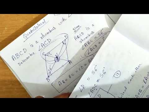 ABCD  is a rhombus with angle ABC=56. Determine angle ACD=??