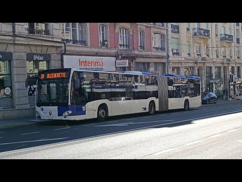 [Bus Ride] Ligne 20 du bus de Lausanne / Blécherette ➡ Lausanne-Gare