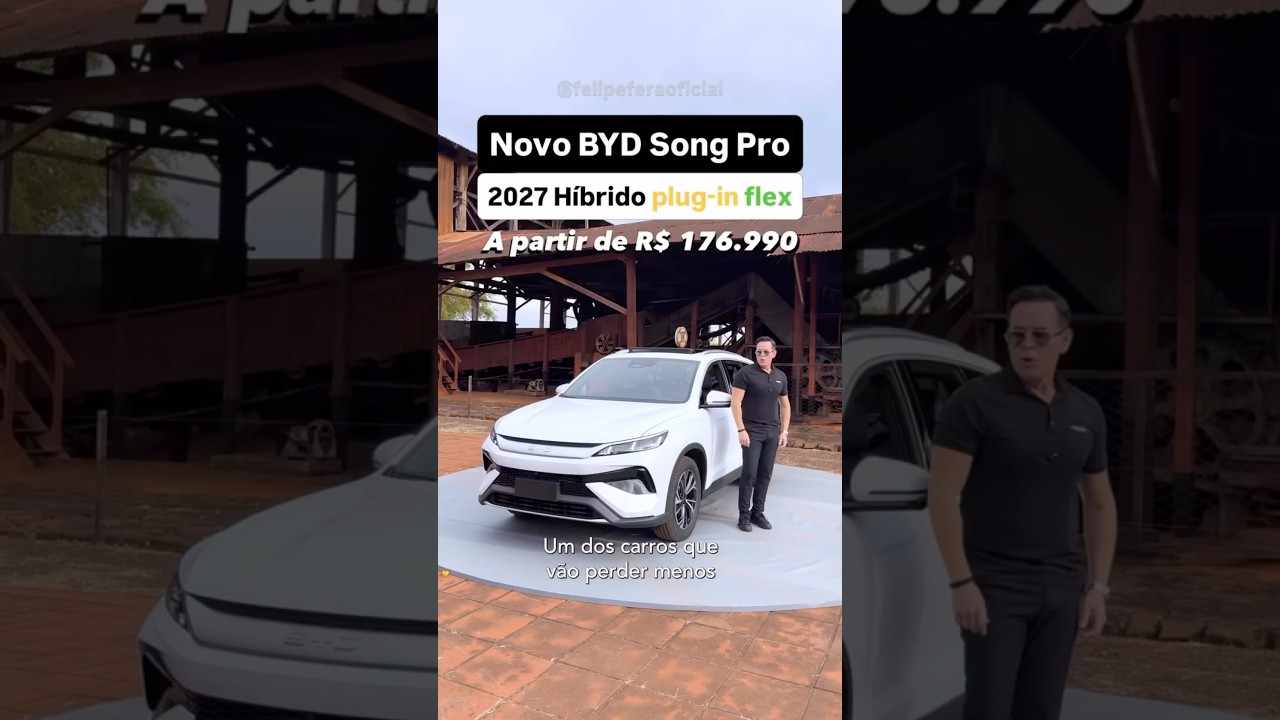 Novo BYD Song Pro híbrido plug-in flex. A partir de R$ 176.990.