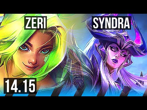 ZERI vs SYNDRA (MID) | 6/0/2, 600+ games, Dominating | VN Grandmaster | 14.15
