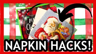 🤯 YOU WON'T BELIEVE WHAT I MADE WITH $1 NAPKINS | DIY CHRISTMAS NAPKIN HACKS | CHRISTMAS CRAFTS 2024