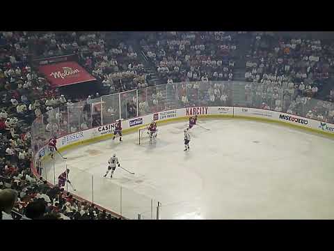 Mackenzie MacEachern of Springfield Thunderbirds scores vs. Laval Rocket in game 4   6/10/22