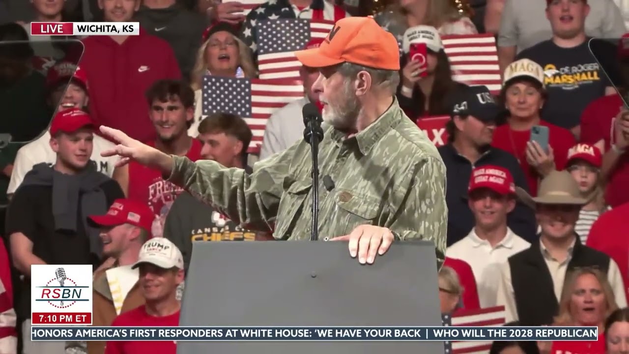 Singer/Songwriter Ted Nugent Rocks the KS Crowd as He Speaks at President Trump's Rally - 10/19/26