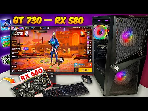 Budget Gaming PC ₹20,000 😱 Upgraded with RX 580 & 512GB NVMe SSD – Performance Test