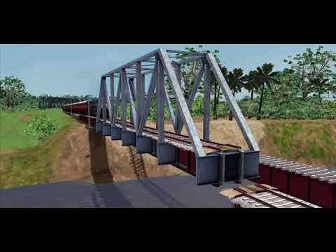 TRAINS VS UNFINISHED RAILROAD BRIDGE 