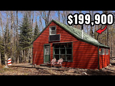 Rustic Lakefront Cabin on 10 Acres for $199,900