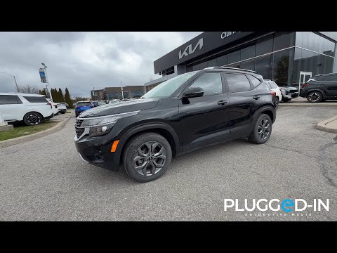 2024 Kia Seltos in Black for sale at Clarington Kia in Bowmanville, ON