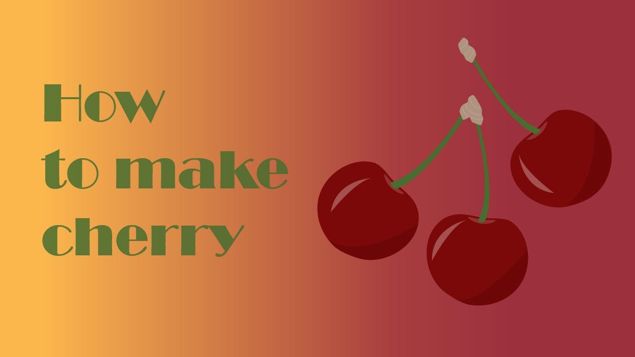How to make cherry in Adobe Illustrator
